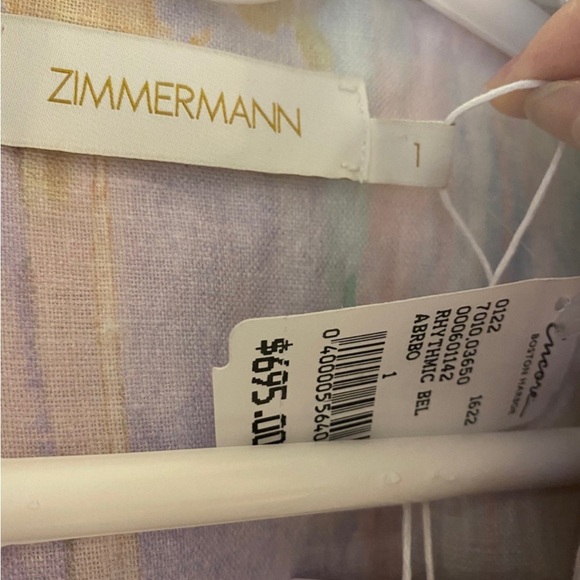 NWT Zimmermann Rhythmic belted shirtdress - Size 1 - Picture 6 of 7